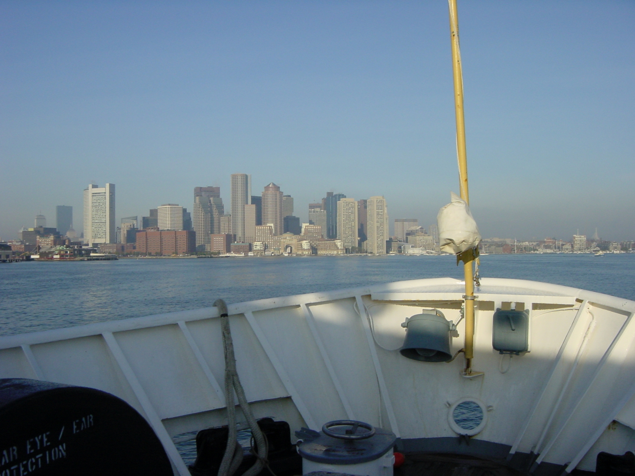 The Boston skyline as seen from the bridge of the NOAA Ship WHITING (Image credit: Lieutenant Commander Jeremy Weirich) The Boston skyline as seen from the bridge of the NOAA Ship WHITING