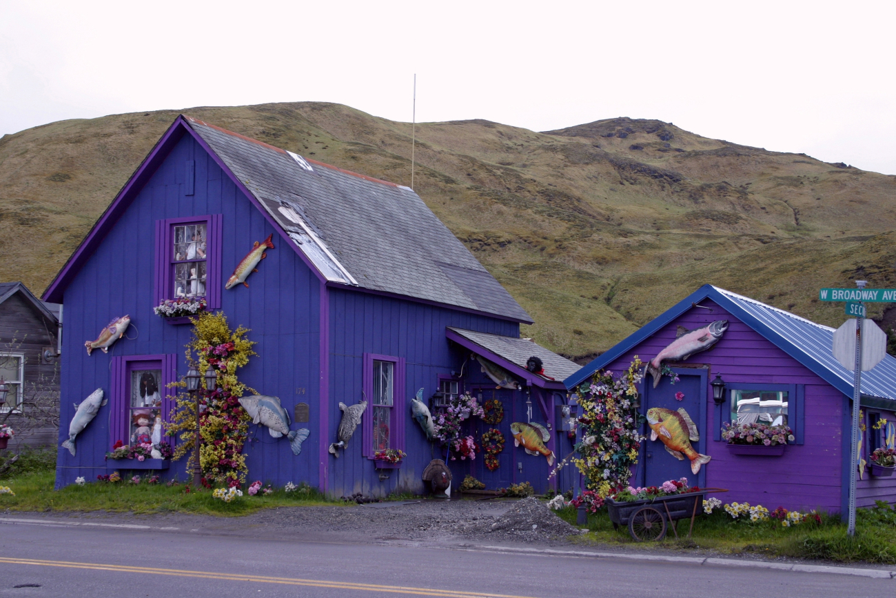 A splash of color in Dutch Harbor with fish decorations and dolls to brightenthe landscape (Image credit: David Csepp) A splash of color in Dutch Harbor with fish decorations and dolls to brightenthe landscape