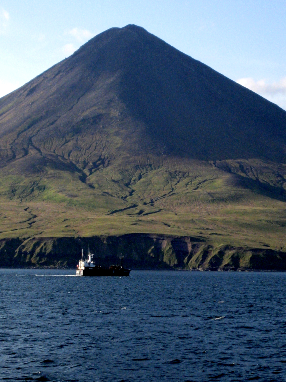 A conical volcano on Atka Island (Image credit: Michael Theberge) A conical volcano on Atka Island