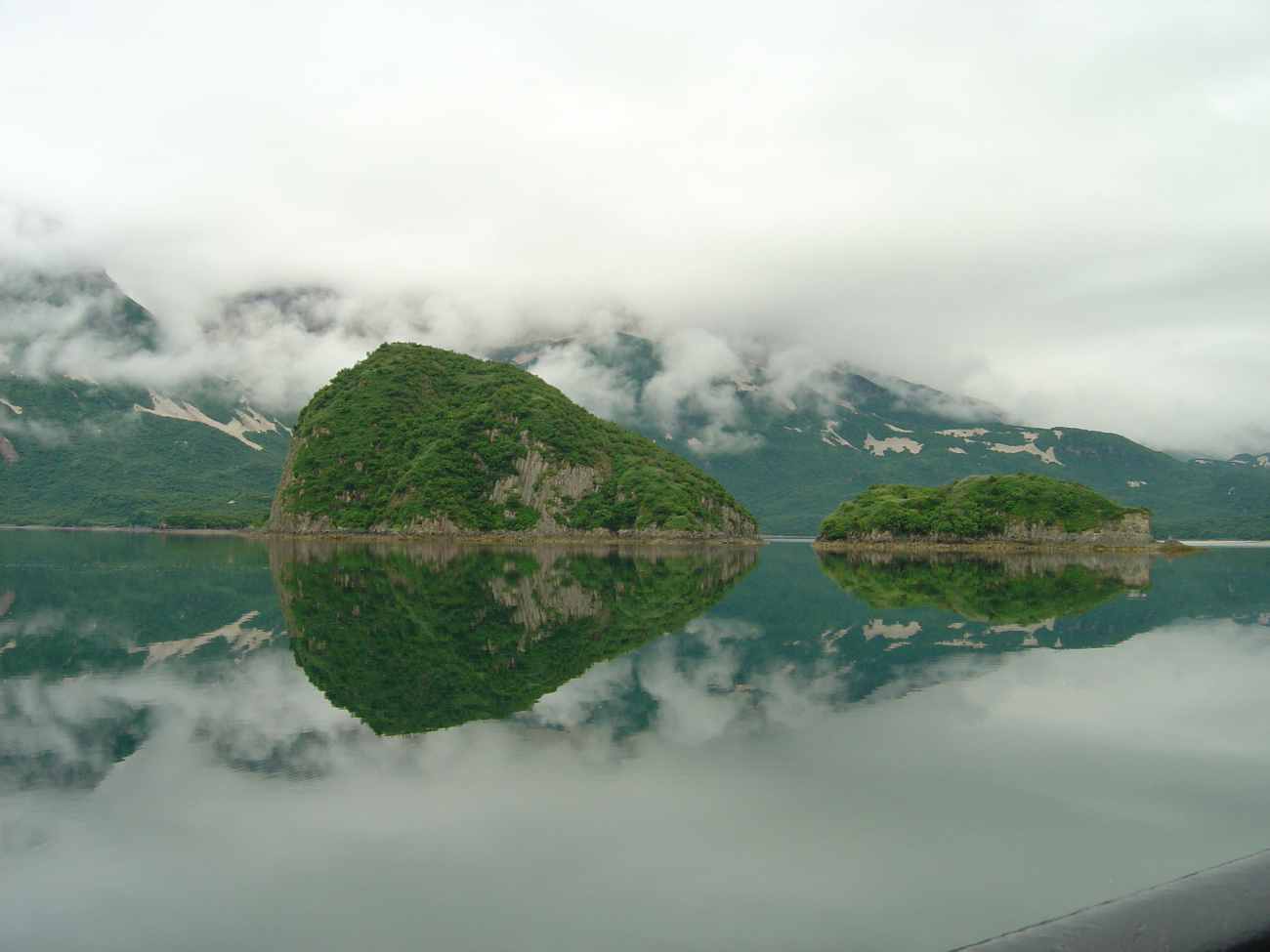 Magnificent scenery of Geographic Harbor reflected off still waters (Image credit: Collection of Frank Cantelas, NOAA/OAR/OER | Steve Sellers) Magnificent scenery of Geographic Harbor reflected off still waters