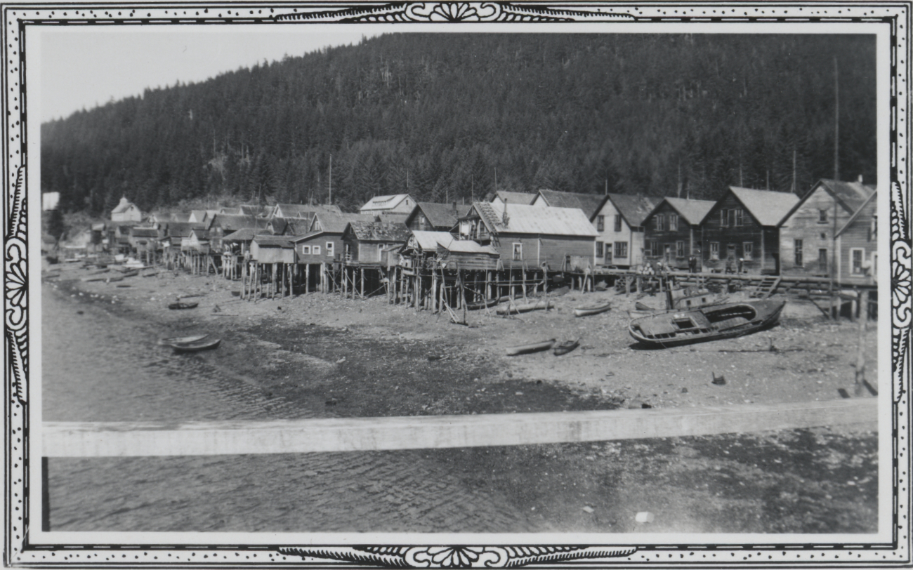 The village of Hoonah is partially built over the water (Image credit: Collection of Vice Admiral H. Arnold Karo) The village of Hoonah is partially built over the water