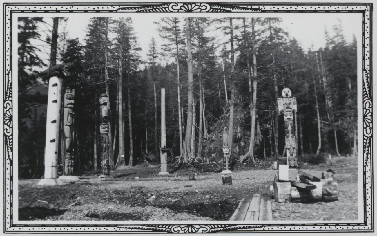 Totem poles at Sitka (Image credit: Collection of Vice Admiral H. Arnold Karo) Totem poles at Sitka