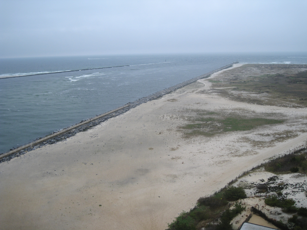 View to the east looking out the breakwaters at Barnegat Inlet fromBarnegat Lighthouse (Image credit: Captain Albert Theberge) View to the east looking out the breakwaters at Barnegat Inlet fromBarnegat Lighthouse