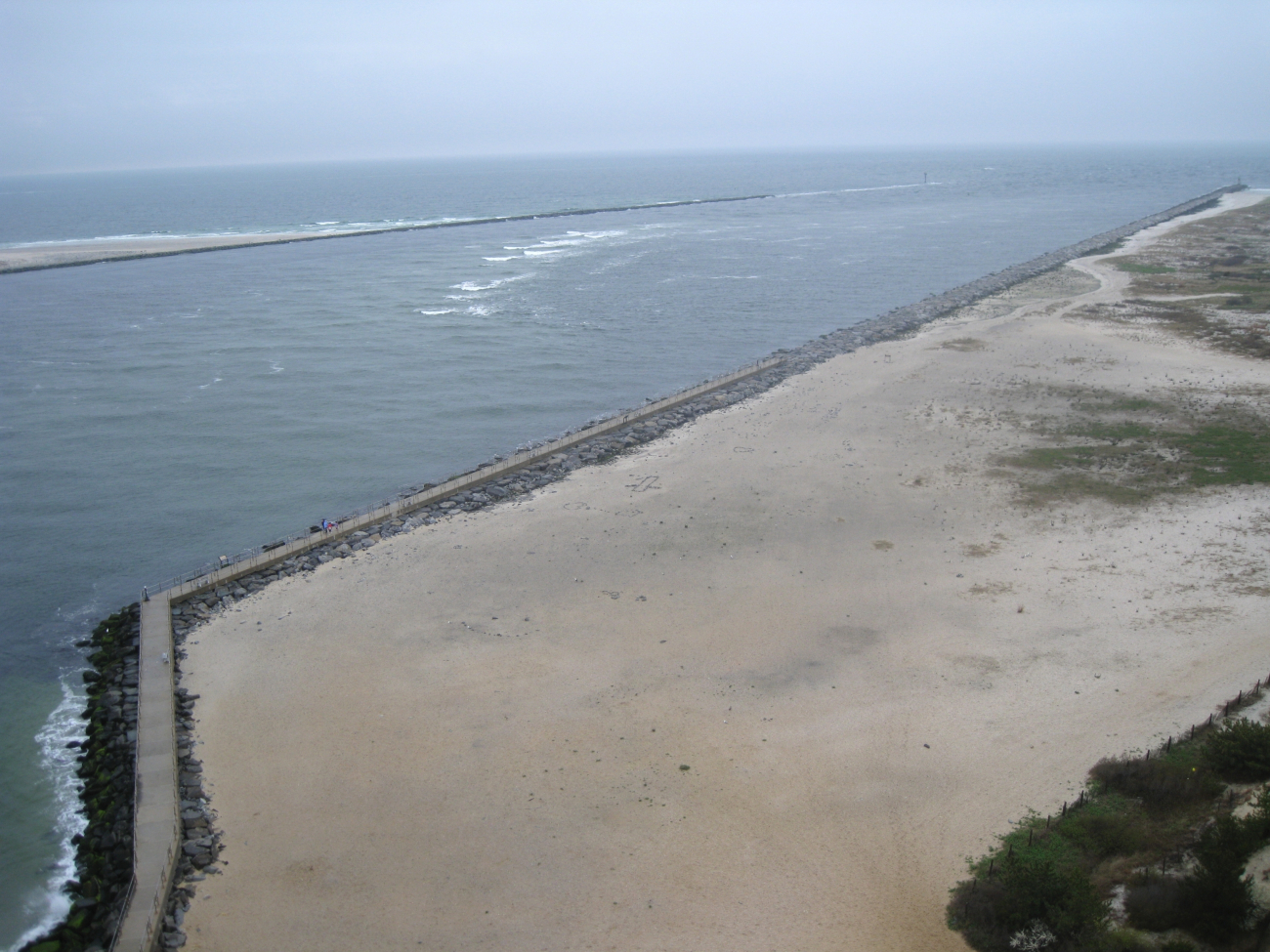 View to the east looking out the breakwaters at Barnegat Inlet fromBarnegat Lighthouse (Image credit: Captain Albert Theberge) View to the east looking out the breakwaters at Barnegat Inlet fromBarnegat Lighthouse