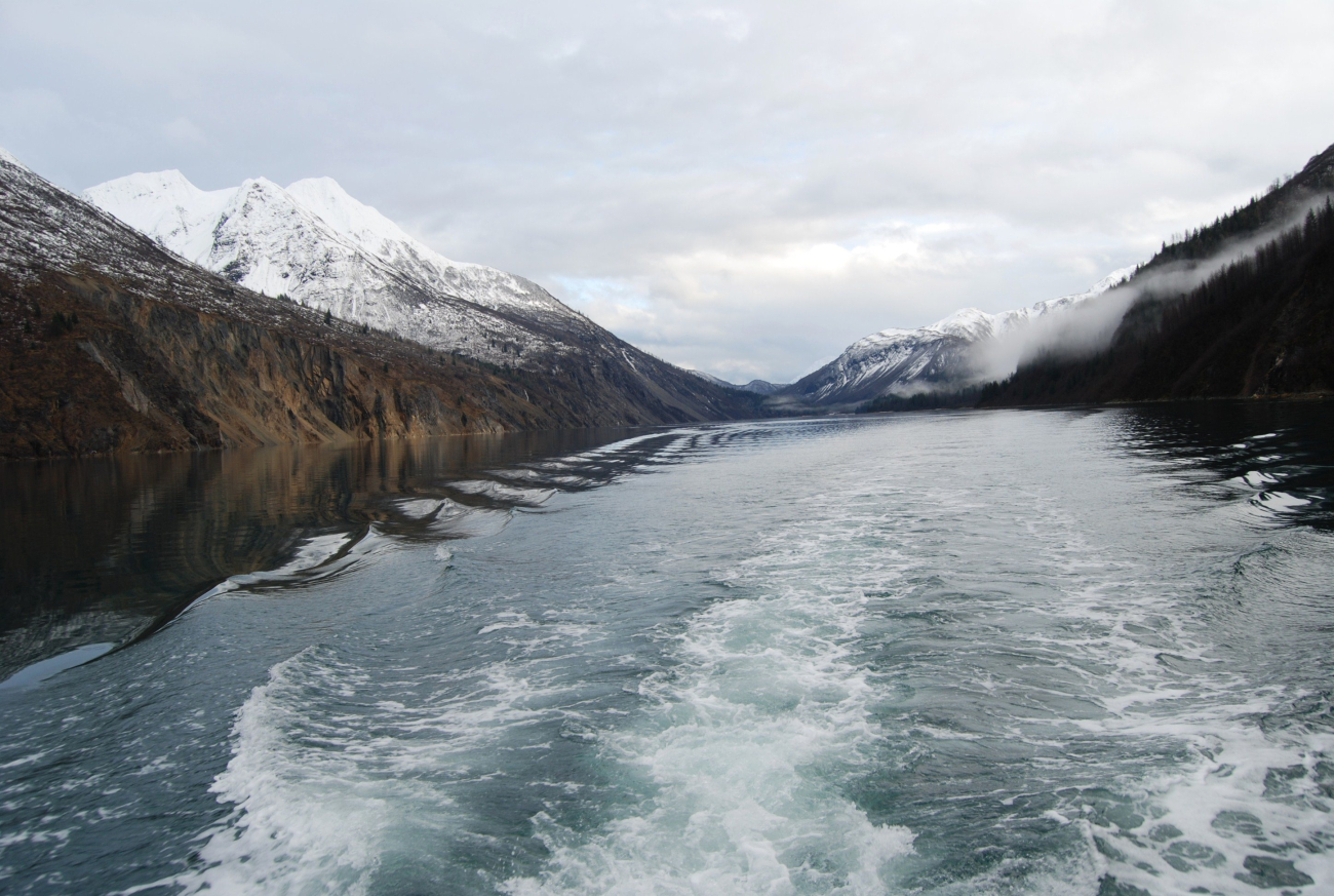Looking toward east end of Tidal Inlet after first dusting of snow (Image credit: Ensign Patricia Raymond) Looking toward east end of Tidal Inlet after first dusting of snow