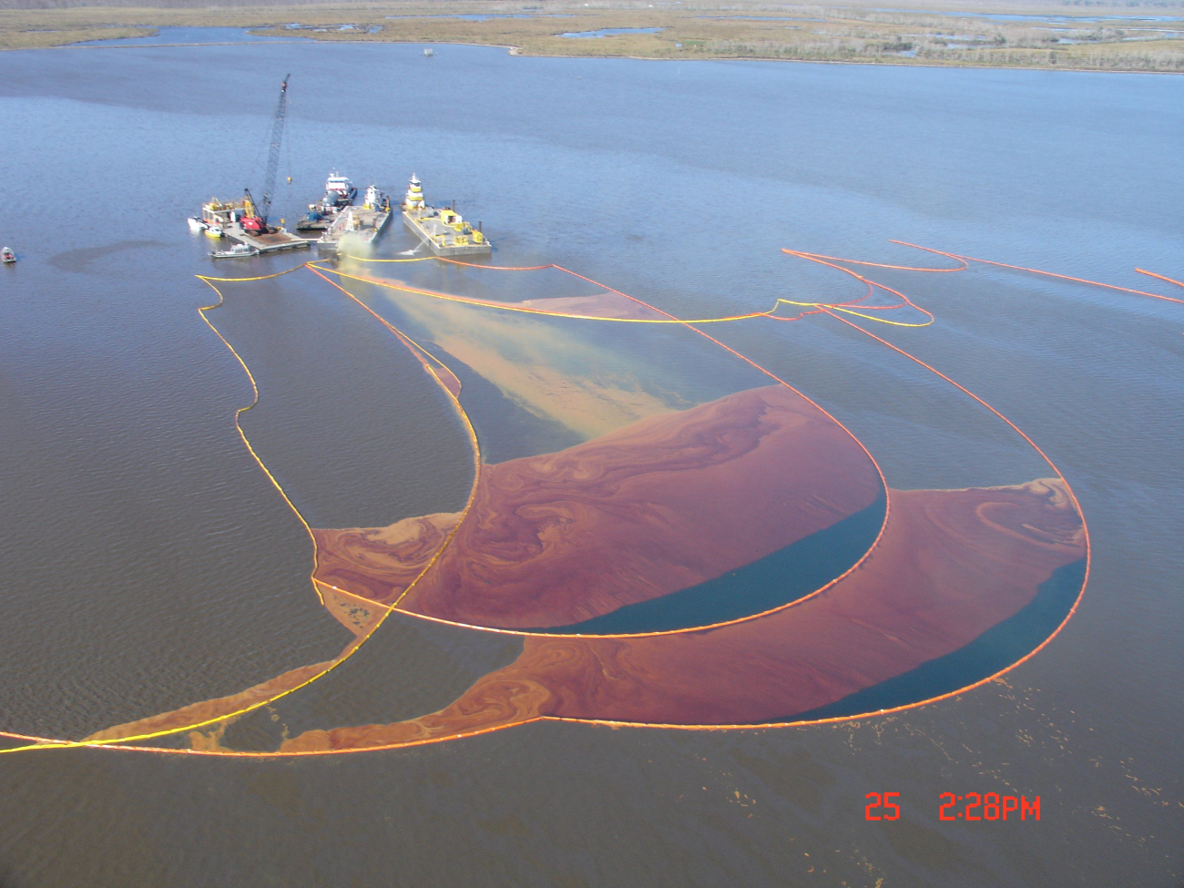 Skimming oil off the Southeast coast (Image credit: Collection of Doug Helton, NOAA/NOS/ORR) Skimming oil off the Southeast coast