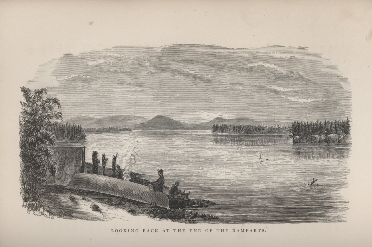 Looking back at the end of the Ramparts on the Yukon Riverfrom Alaska and Its Resources by William Healy Dall line5142.jpg Looking back at the end of the Ramparts on the Yukon Riverfrom Alaska and Its Resources by William Healy Dall