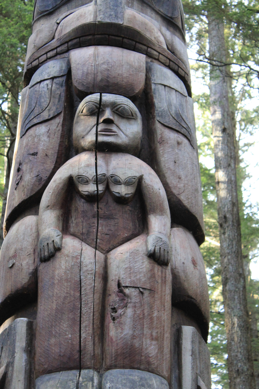 Intricate carving of totem pole (Image credit: Dr. John Cloud) Intricate carving of totem pole