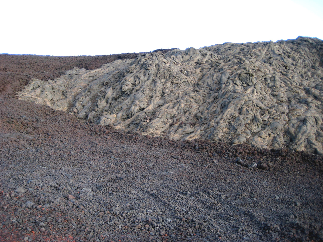 Contrasting colors of aa lava flows (Image credit: LCDR Eric Johnson) Contrasting colors of aa lava flows