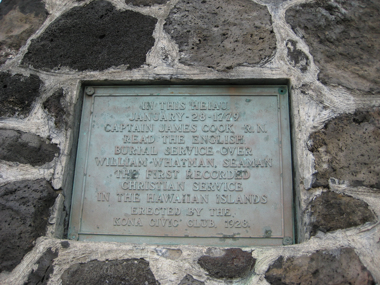 Monument to the site of the first Christian burial in the Hawaiian Islands (Image credit: LCDR Eric Johnson) Monument to the site of the first Christian burial in the Hawaiian Islands