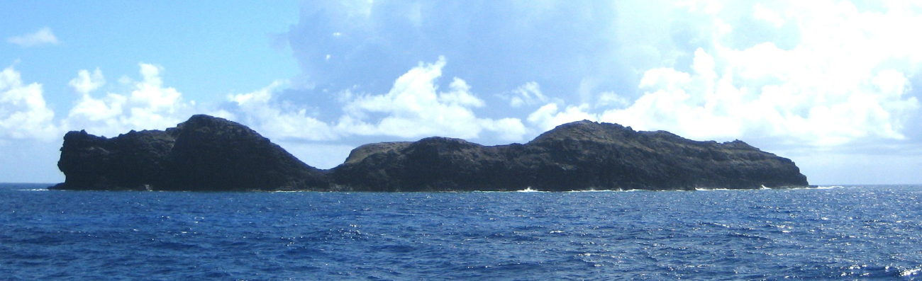 An offshore view of Necker Island (Image credit: LCDR Eric Johnson) An offshore view of Necker Island