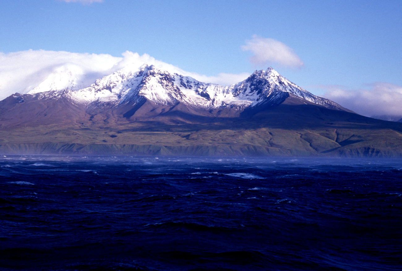 Rugged Aleutian Island shoreline with downslope katabatic winds blowing (Image credit: Allen Shimada) Rugged Aleutian Island shoreline with downslope katabatic winds blowing