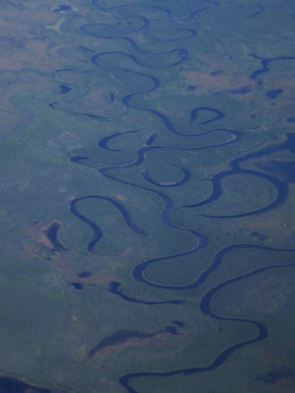 Oxbow lakes on Arctic tundra on a flight to Point Barrow (Image credit: Dr. Pablo Clemente-Colon) Oxbow lakes on Arctic tundra on a flight to Point Barrow