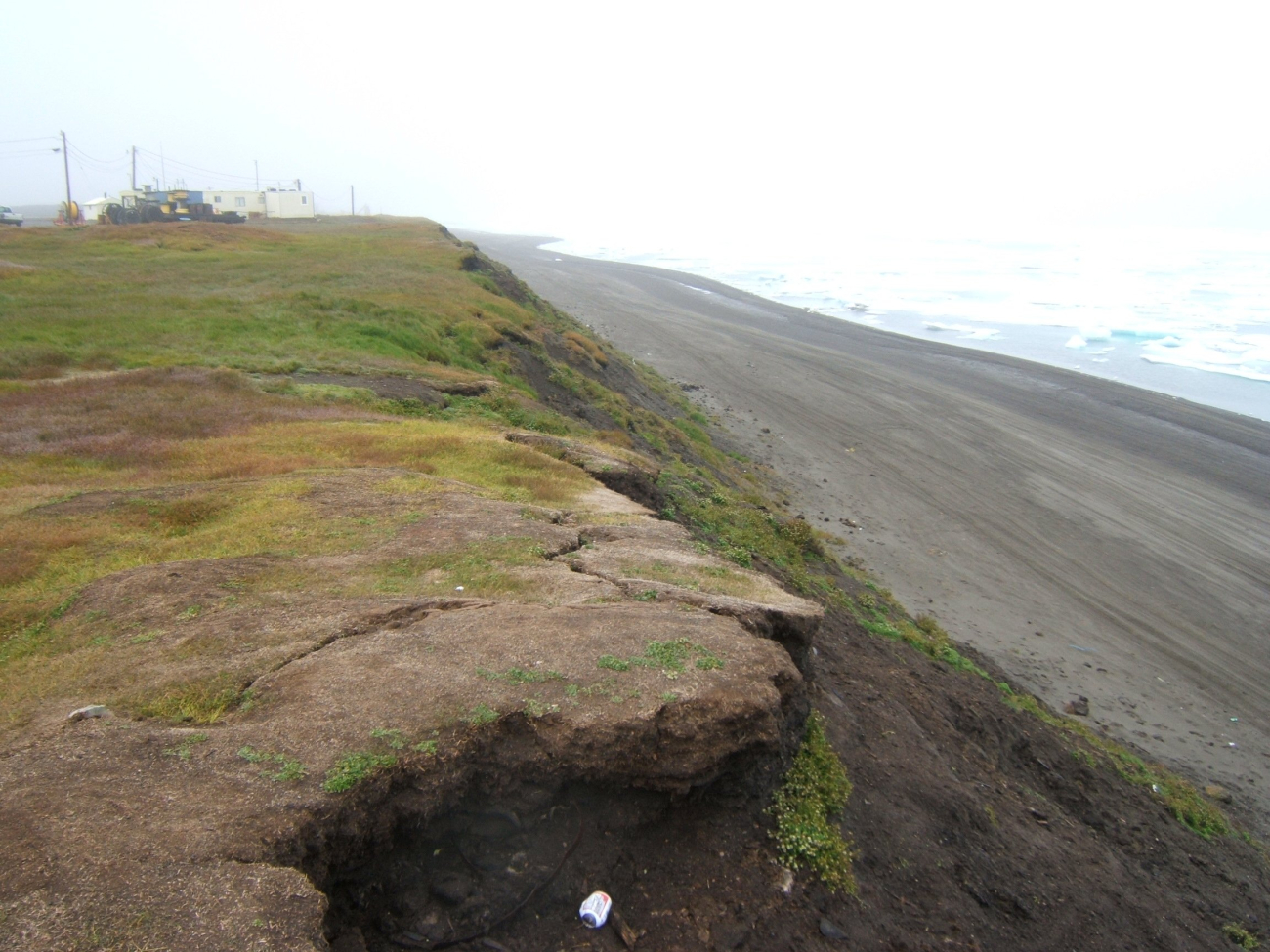 Eroding shoreline at Barrow (Image credit: Dr. Pablo Clemente-Colon) Eroding shoreline at Barrow