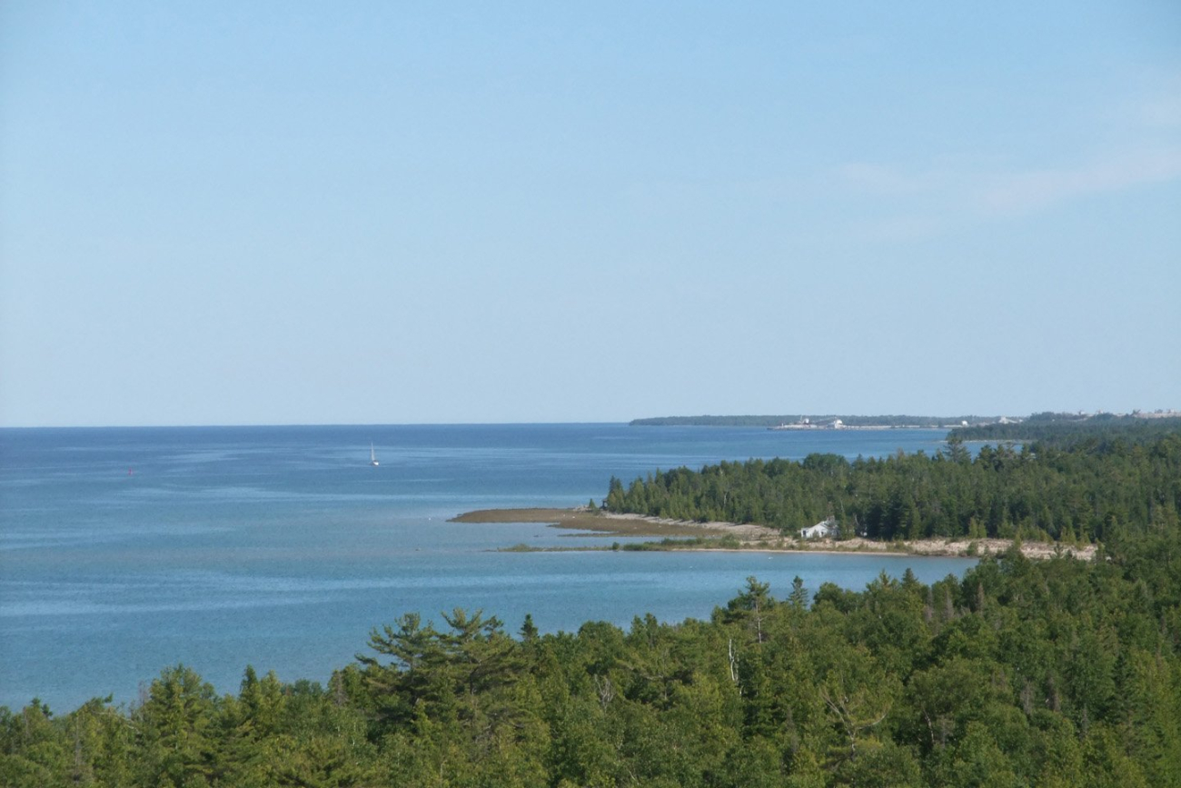 Lake Huron shoreline from Presque Isle lighthouse (Image credit: NOAA/OAR/Great Lakes Environmental Research Laboratory) Lake Huron shoreline from Presque Isle lighthouse
