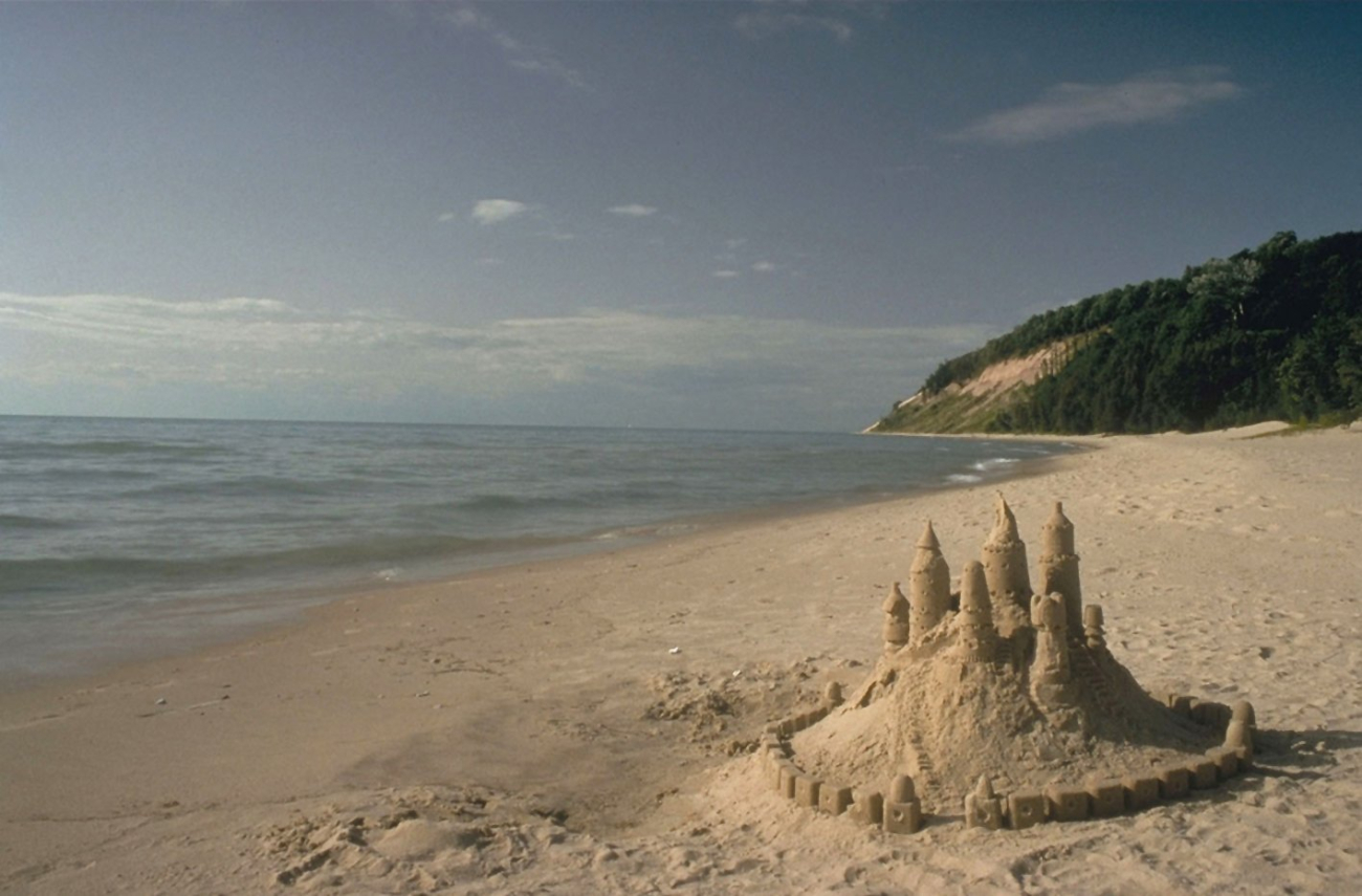A sand castle on the beach at Sleeping Bear Dunes National Lakeshore (Image credit: NOAA/OAR/Great Lakes Environmental Research Laboratory) A sand castle on the beach at Sleeping Bear Dunes National Lakeshore