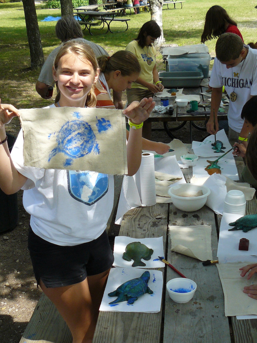 A Sea Grant sponsored function at which students produce artwork highlightingthe fauna of the Great Lakes (Image credit: NOAA/OAR/Great Lakes Environmental Research Laboratory | D. O'Keefe) A Sea Grant sponsored function at which students produce artwork highlightingthe fauna of the Great Lakes