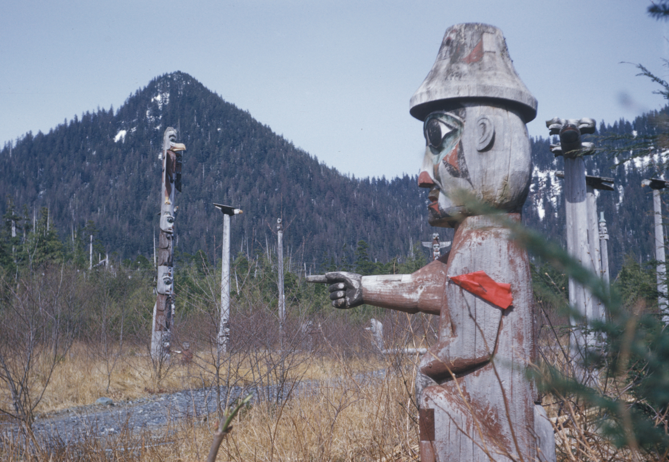 Totem poles at Sitka National Monument (Image credit: Family of Captain Miller Tonkel | Captain Miller Tonkel) Totem poles at Sitka National Monument