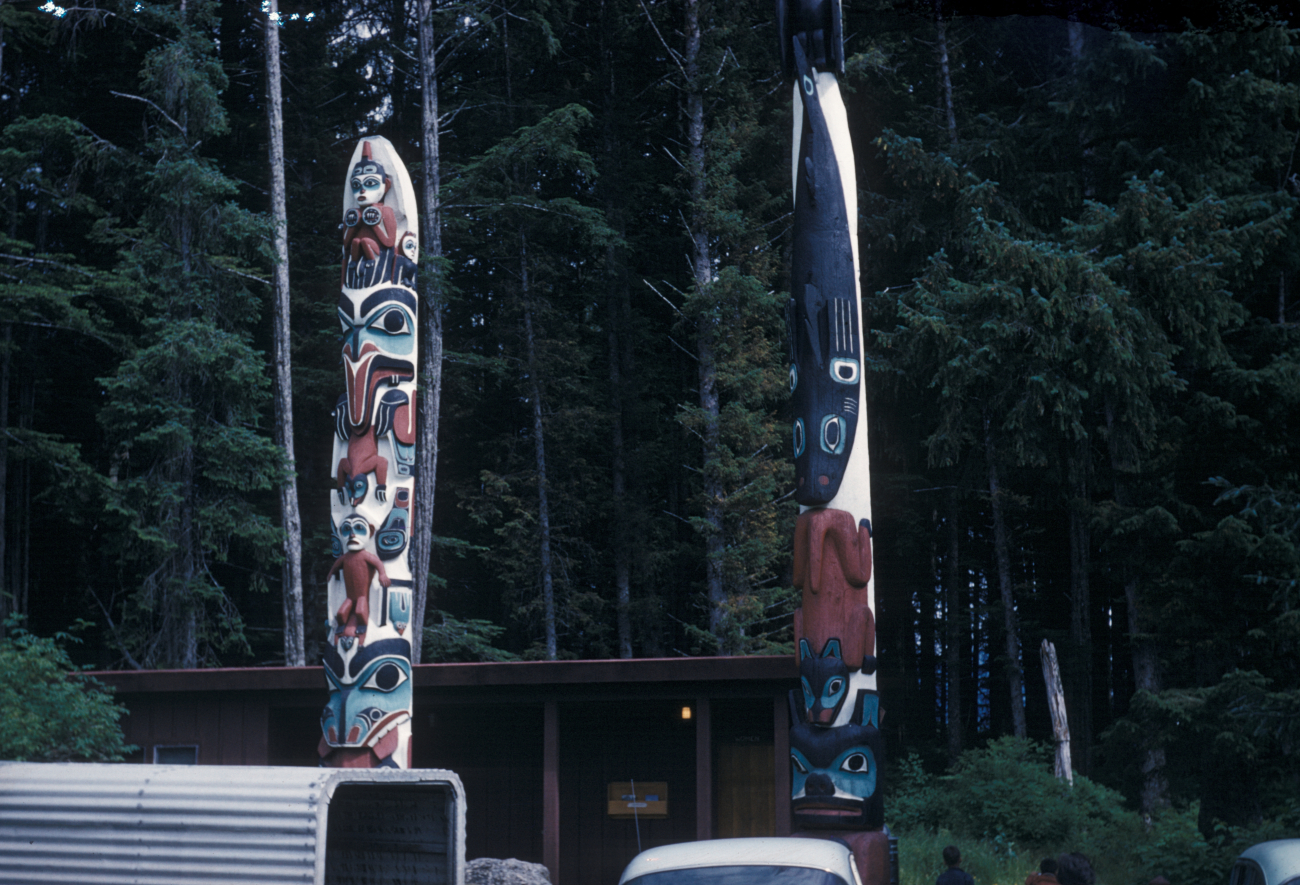 Totem poles at Sitka National Monument (Image credit: Family of Captain Miller Tonkel | Captain Miller Tonkel) Totem poles at Sitka National Monument