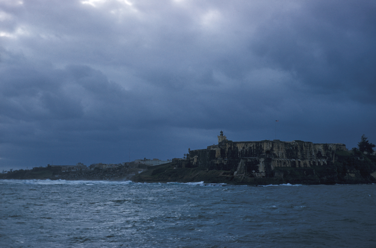 Passing El Morro while entering San Juan Harbor