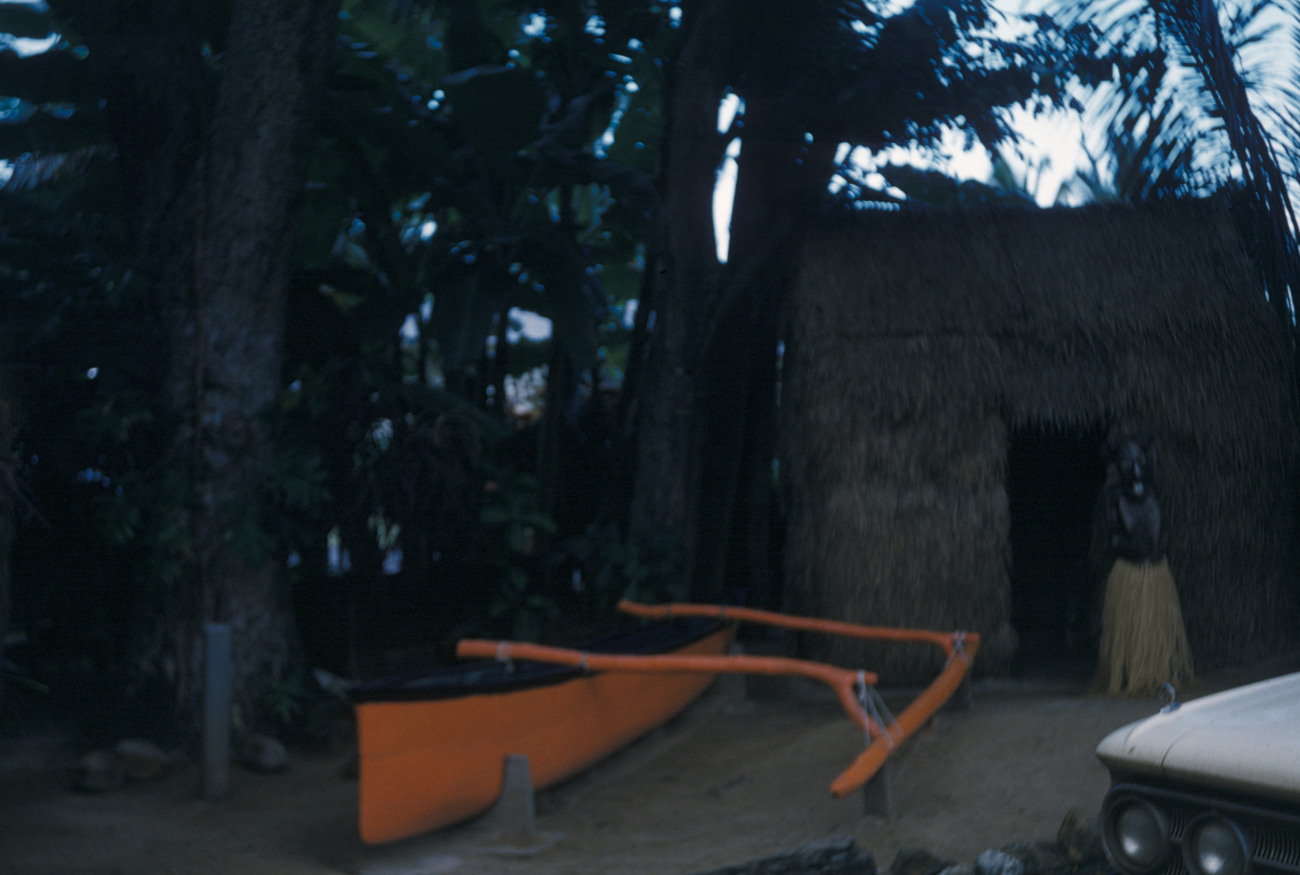 A native outrigger canoe (Image credit: Family of Captain Miller Tonkel | Captain Miller Tonkel) A native outrigger canoe