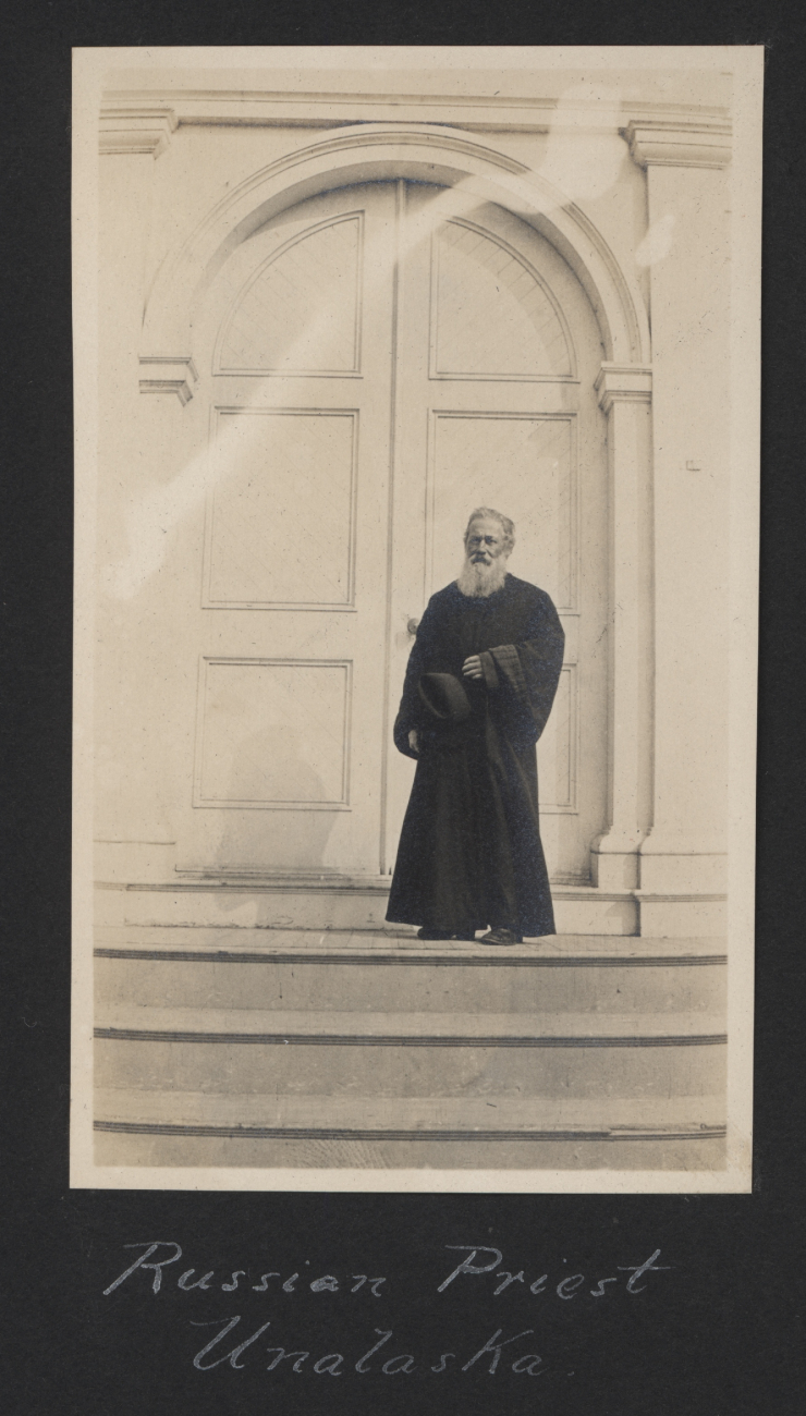 The Russian Orthodox priest at Unalaska (Dutch Harbor today) line5681.jpg The Russian Orthodox priest at Unalaska (Dutch Harbor today)