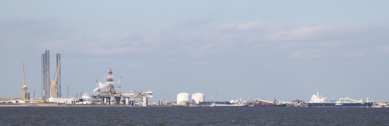 A view of part of the Port of Pascagoula (Image credit: Officers and Crew of NOAA Ship PISCES; Collection of Commander Jeremy Adams, NOAA Corps) A view of part of the Port of Pascagoula