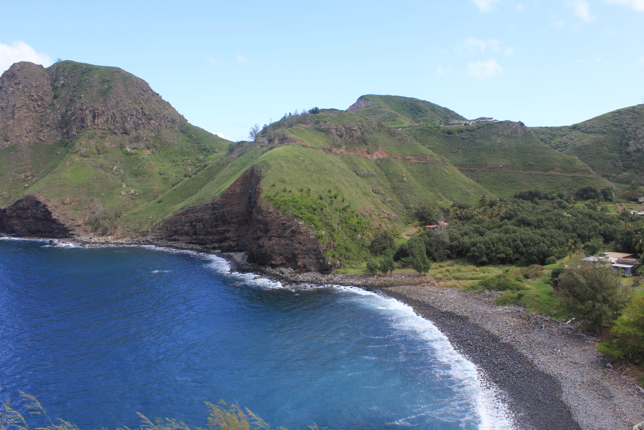 A rural settlement along the Maui coast with a cobble beach lining a quiet cove (Image credit: Dr. John Cloud) A rural settlement along the Maui coast with a cobble beach lining a quiet cove