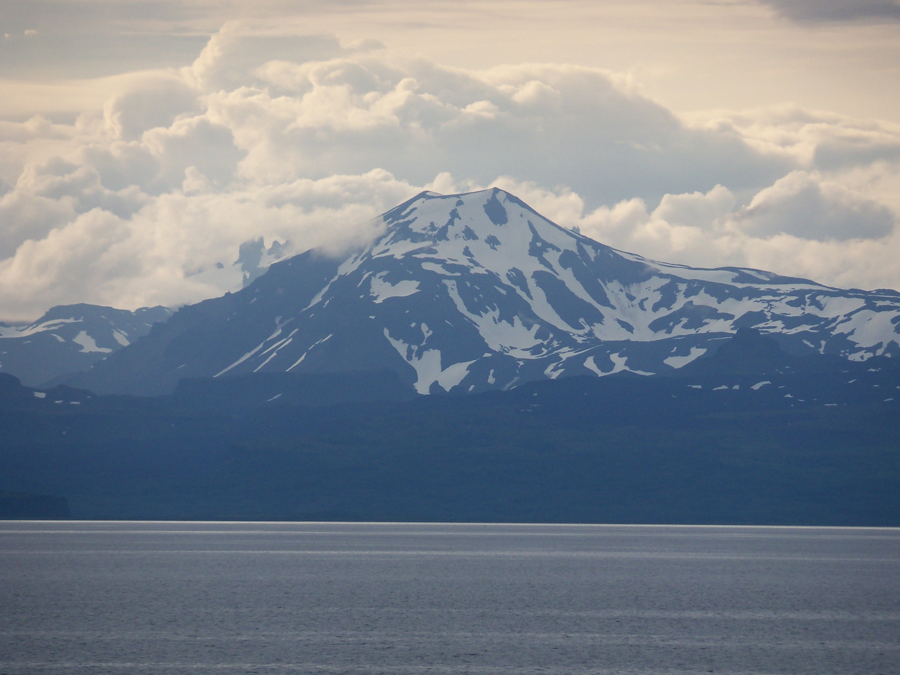 Volcanic cone with Aghileen Pinnacles in the background (Image credit: Jenny Thacker) Volcanic cone with Aghileen Pinnacles in the background