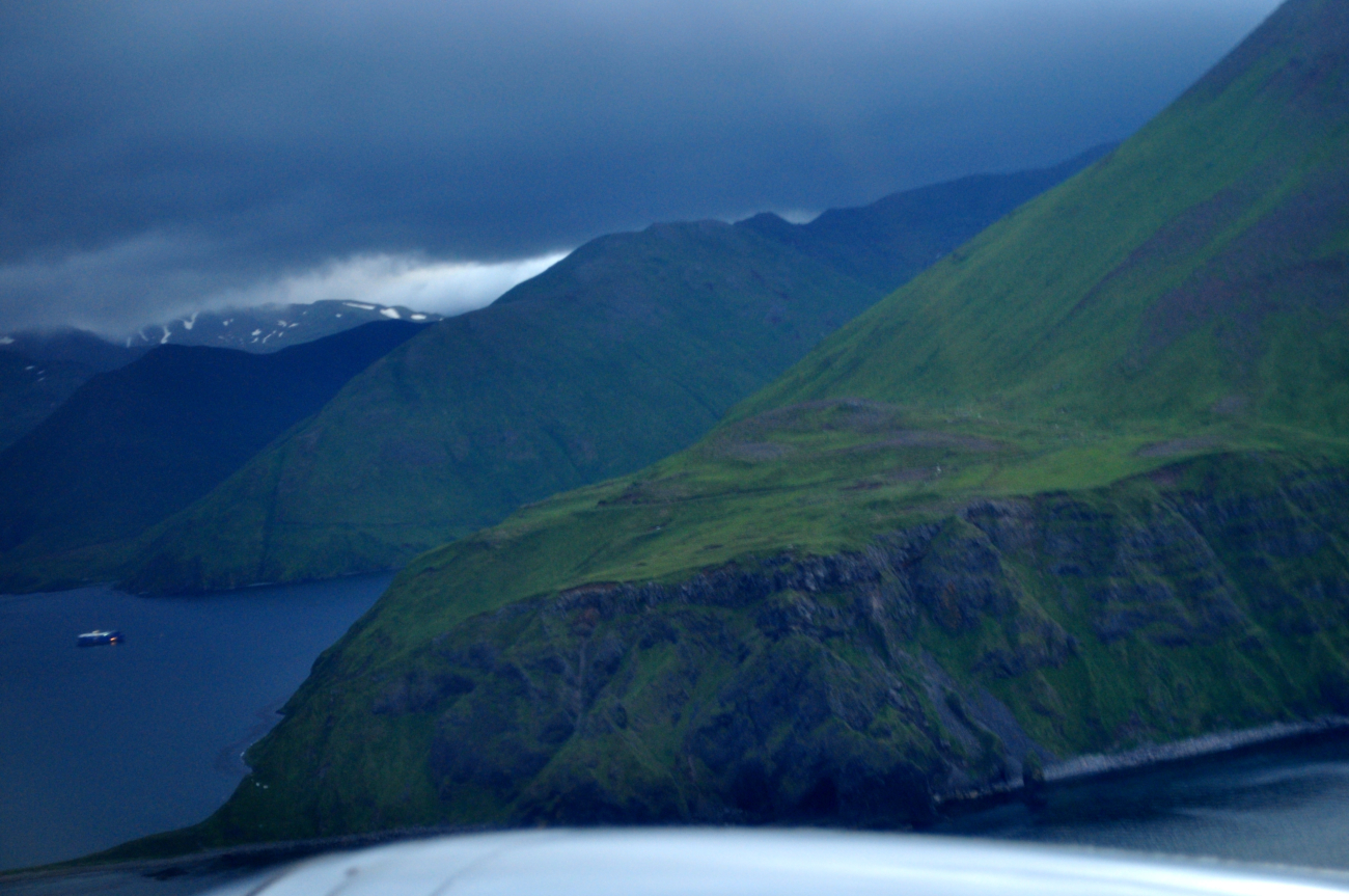 Final approach to Dutch Harbor (Image credit: Mr. Tom Ward NOAA Teacher at Sea Program) Final approach to Dutch Harbor