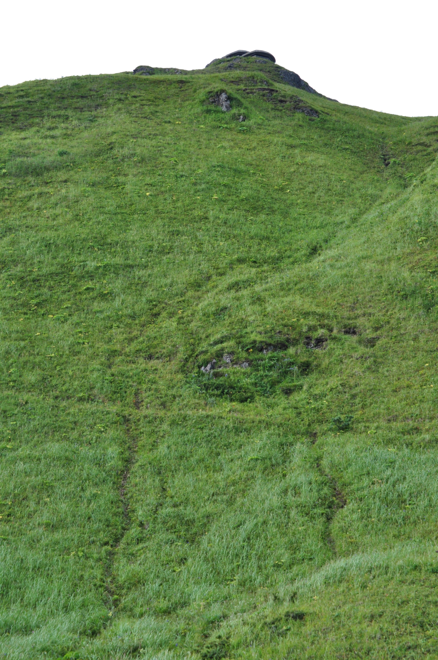 The path up to a World War II lookout station seen at the top of the image (Image credit: Mr. Tom Ward NOAA Teacher at Sea Program) The path up to a World War II lookout station seen at the top of the image