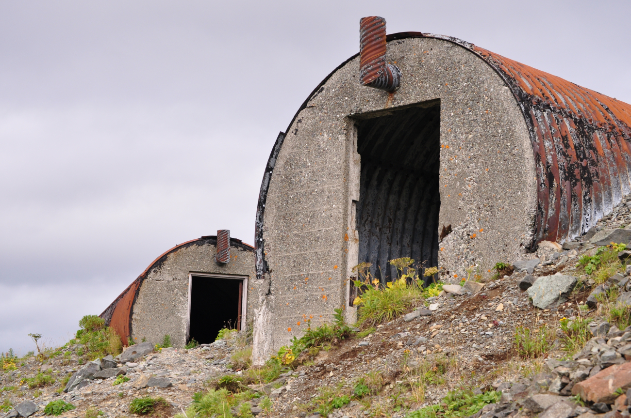 World War II concrete quonset huts (Image credit: Mr. Tom Ward NOAA Teacher at Sea Program) World War II concrete quonset huts