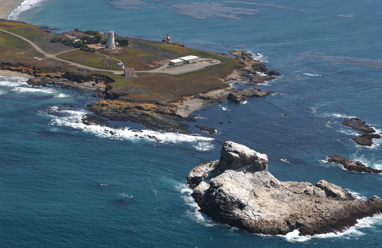 Aerial view of Piedras Blancas Light House (Image credit: NOAA NMFS/SWFSC/PRD | Wayne Perryman NMFS/SWFSC/PRD) Aerial view of Piedras Blancas Light House