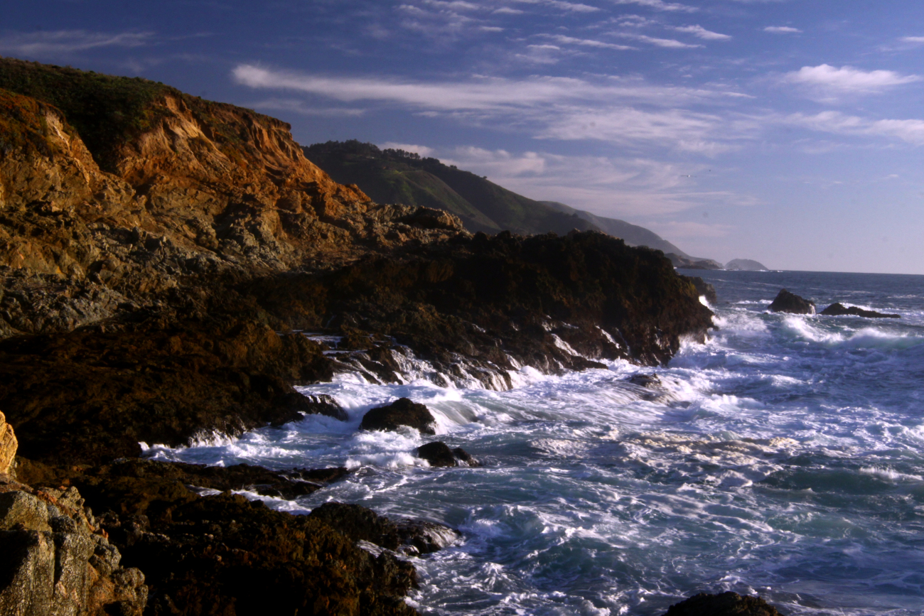 Rivulets of sea water running off the rocks of the Granite Canyon area aftera large wave broke against the coast here (Image credit: NOAA NMFS/SWFSC/PRD | Barbara Taylor NMFS/SWFSC/PRD) Rivulets of sea water running off the rocks of the Granite Canyon area aftera large wave broke against the coast here