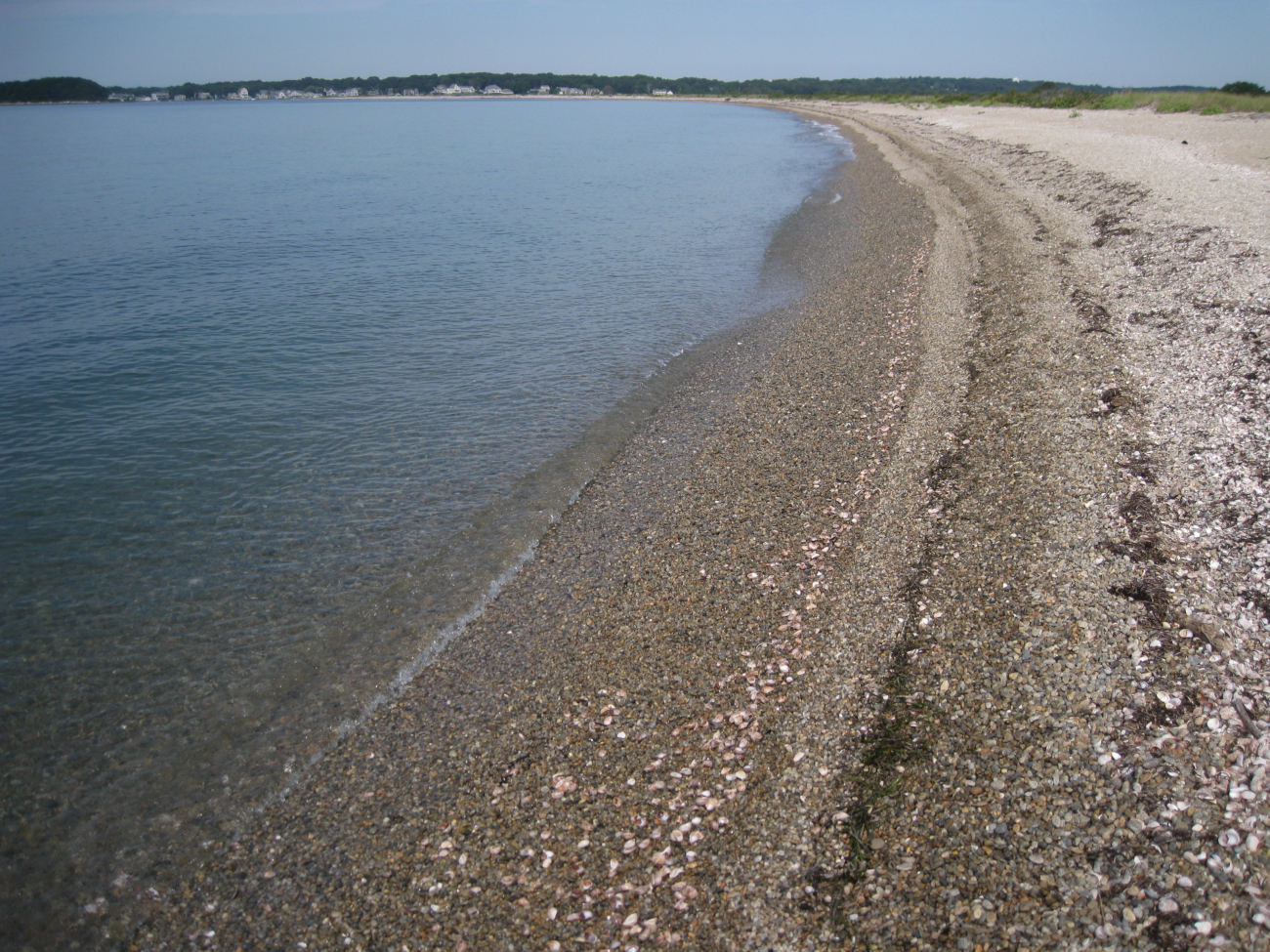 Looking along the arcuate gravel and shell spit at Bluff Point State Park (Image credit: Captain Albert Theberge) Looking along the arcuate gravel and shell spit at Bluff Point State Park