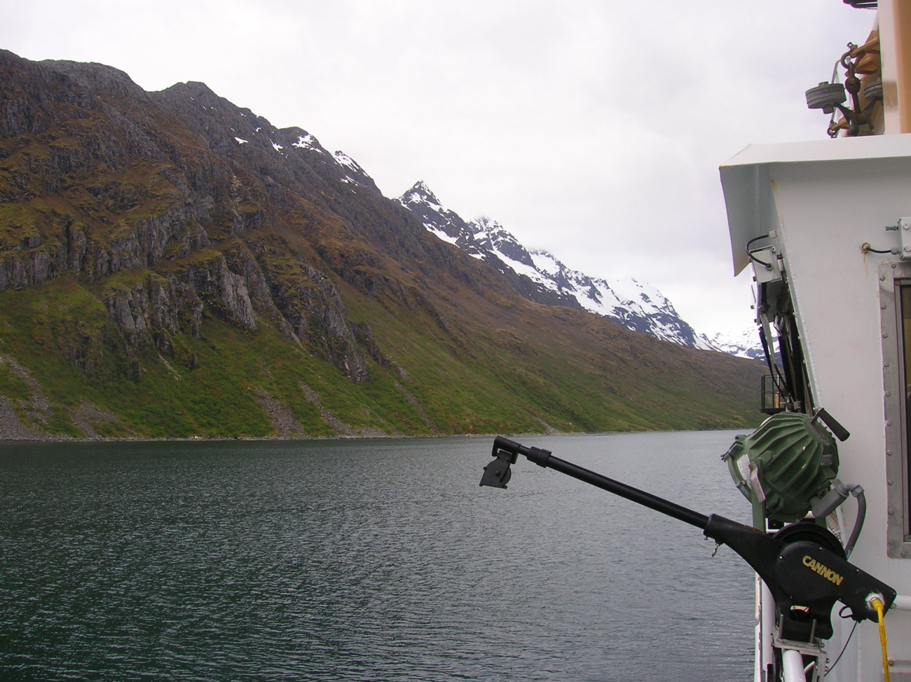 Cove on Kodiak Island used for calibrating acoustic gear (Image credit: NOAA Teacher at Sea Program | Jason Moeller Knoxville Zoological Gardens TN) Cove on Kodiak Island used for calibrating acoustic gear