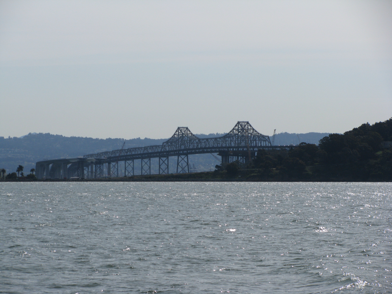 East span of the San Francisco Bay Bridge seen from the north prior tothe completion of the new East Span (Image credit: Crew and Officers of NOAA Ship MILLER FREEMAN) East span of the San Francisco Bay Bridge seen from the north prior tothe completion of the new East Span