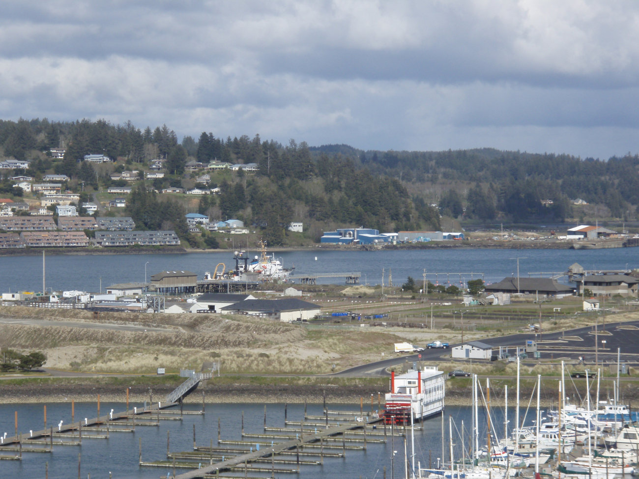 Portion of the harbor at Newport, Oregon (Image credit: Crew and Officers of NOAA Ship MILLER FREEMAN) Portion of the harbor at Newport, Oregon
