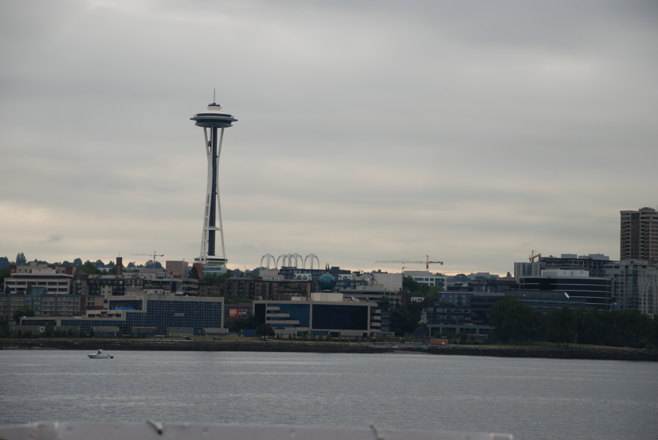 View of Seattle Space Needle from Elliott Bay (Image credit: Crew and Officers of NOAA Ship MILLER FREEMAN) View of Seattle Space Needle from Elliott Bay