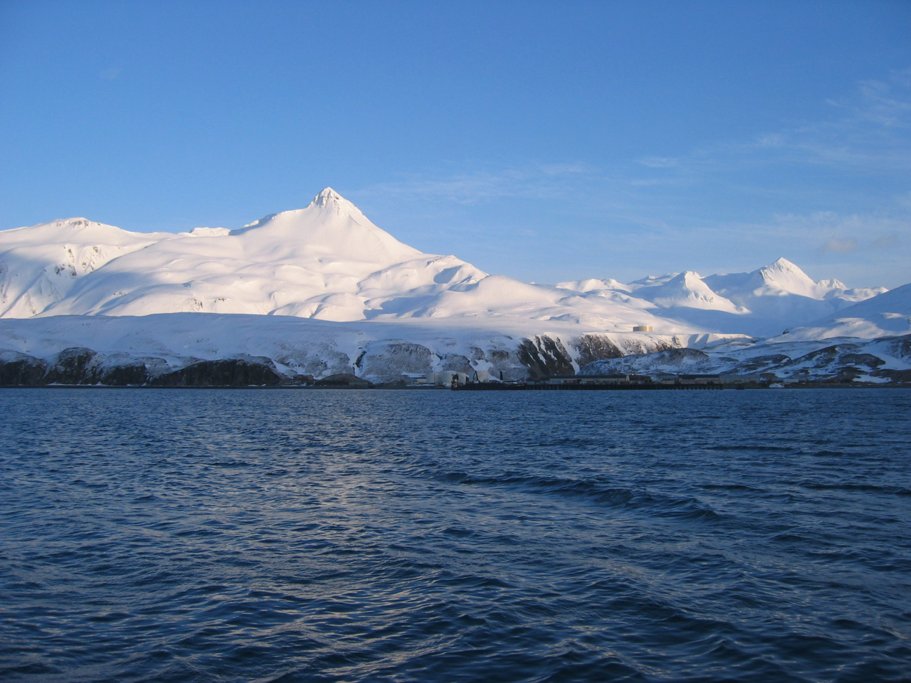 Pyramid Peak seen from offshore (Image credit: Crew and Officers of NOAA Ship MILLER FREEMAN) Pyramid Peak seen from offshore