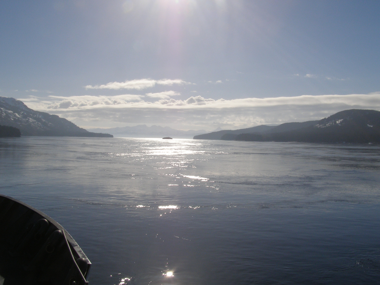 Sailing through Whale Pass on a glorious day (Image credit: Crew and Officers of NOAA Ship MILLER FREEMAN) Sailing through Whale Pass on a glorious day