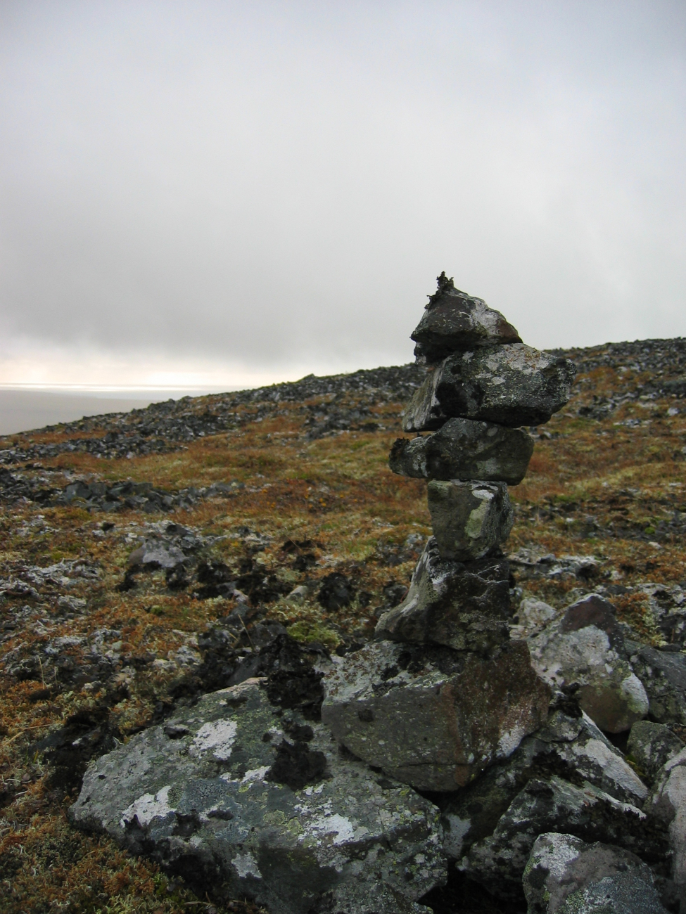 A rock cairn erected by a previous visitor to St (Image credit: Crew and Officers of NOAA Ship MILLER FREEMAN) A rock cairn erected by a previous visitor to St