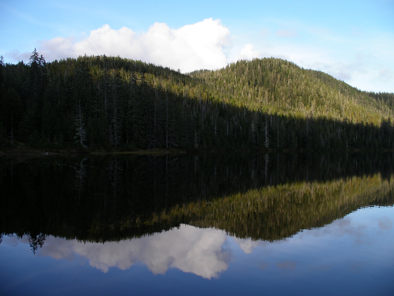 A still evening with reflections at Harriet Hunt Lake near Ketchikan (Image credit: Crew and Officers of NOAA Ship FAIRWEATHER) A still evening with reflections at Harriet Hunt Lake near Ketchikan