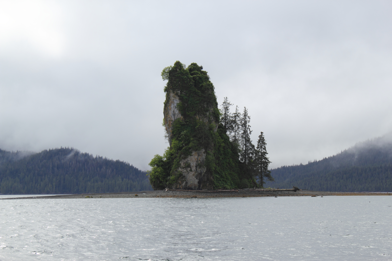 New Eddystone Rock, so named because of its resemblance toEddystone Lighthouse (Image credit: Crew and Officers of NOAA Ship FAIRWEATHER | LTJG Andrew Clos) New Eddystone Rock, so named because of its resemblance toEddystone Lighthouse