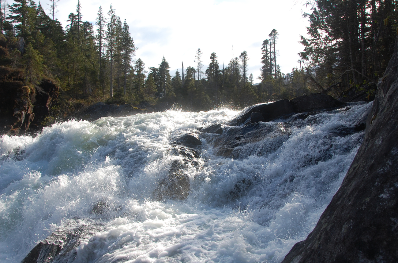 Baranof River waterfalls as they enter Warm Springs Bay (Image credit: Crew and Officers of NOAA Ship FAIRWEATHER | CST Tami Beduhn) Baranof River waterfalls as they enter Warm Springs Bay