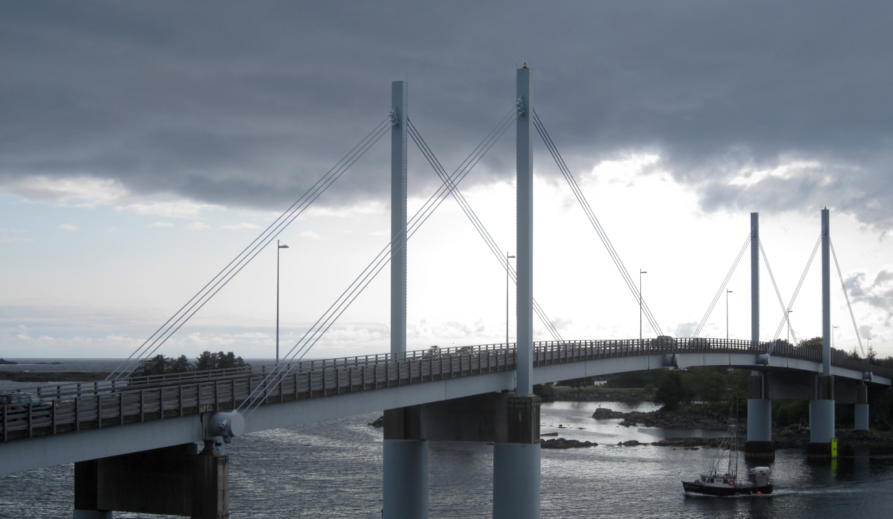 The John O'Connell Bridge, connecting Sitka and Baranof Island (Image credit: Crew and Officers of NOAA Ship FAIRWEATHER | LTJG Damian Manda NOAA Corps) The John O'Connell Bridge, connecting Sitka and Baranof Island