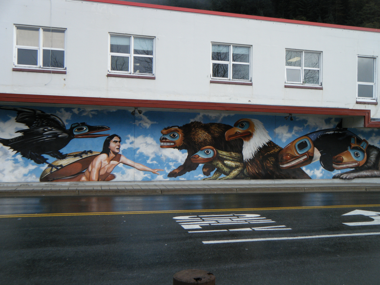Street mural in Juneau (Image credit: Crew and Officers of NOAA Ship FAIRWEATHER) Street mural in Juneau