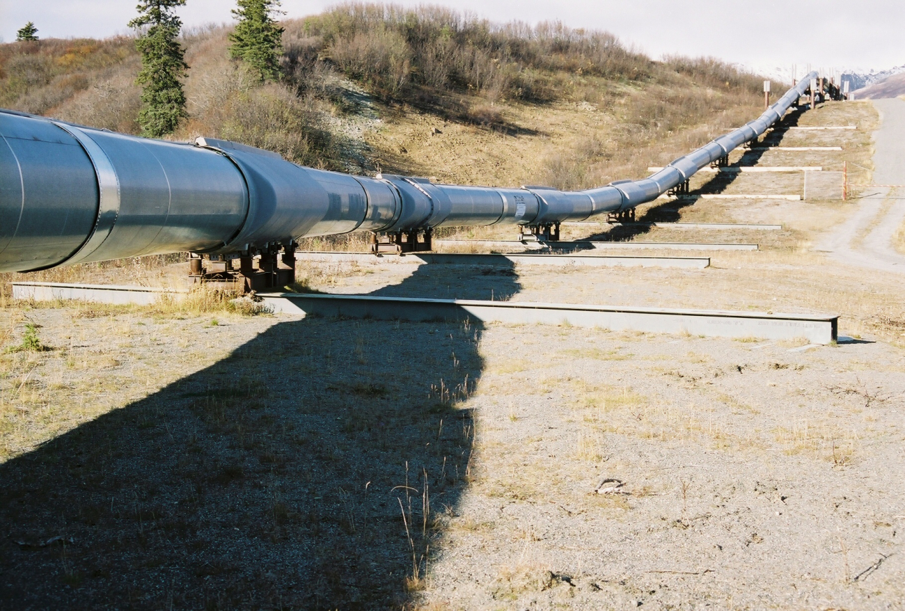 The Alaska Pipeline near its southern terminus at Valdez (Image credit: Crew and Officers of NOAA Ship FAIRWEATHER) The Alaska Pipeline near its southern terminus at Valdez