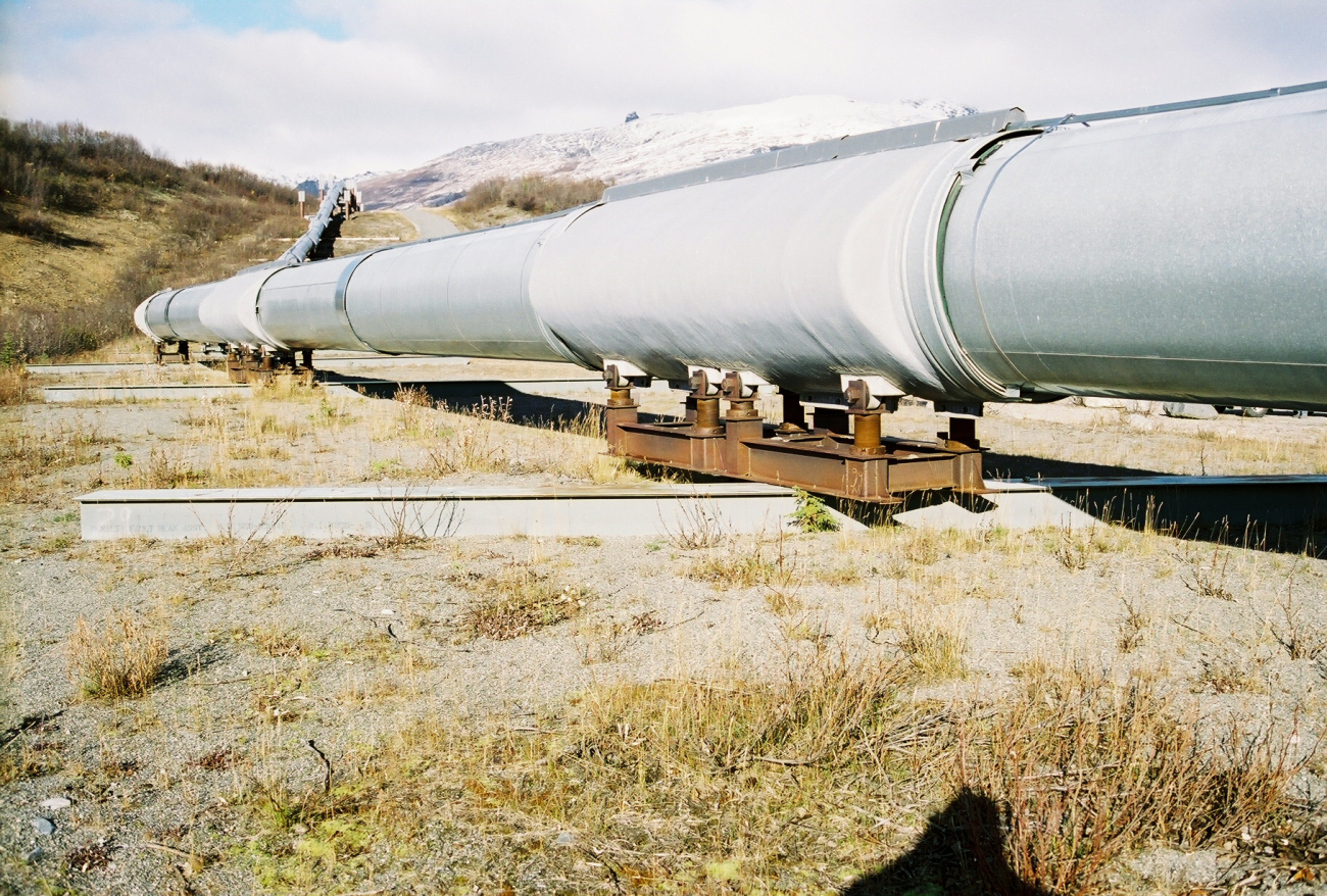 The Alaska Pipeline near its southern terminus at Valdez (Image credit: Crew and Officers of NOAA Ship FAIRWEATHER) The Alaska Pipeline near its southern terminus at Valdez