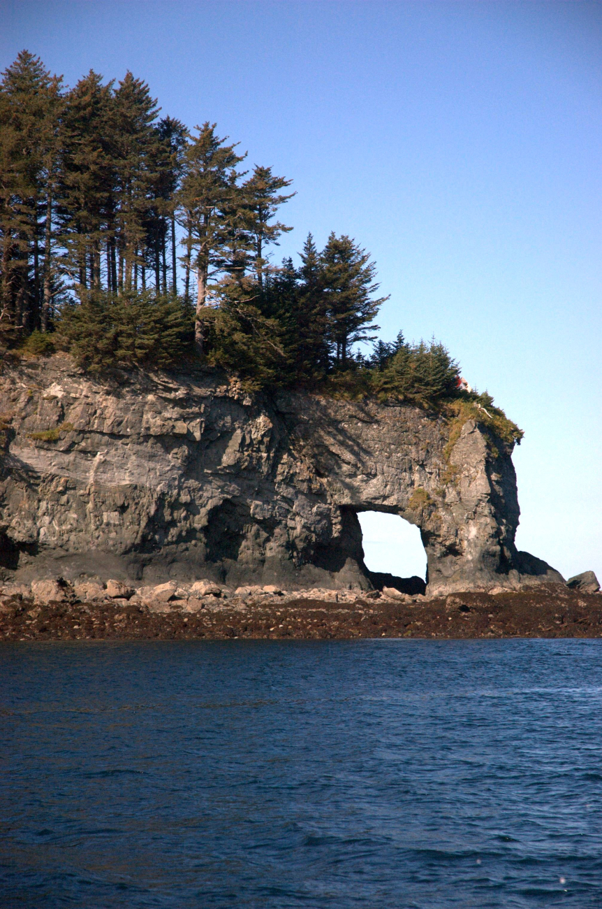 A natural bridge on Kachemak Bay seen at low tide (Image credit: Crew and Officers of NOAA Ship FAIRWEATHER) A natural bridge on Kachemak Bay seen at low tide